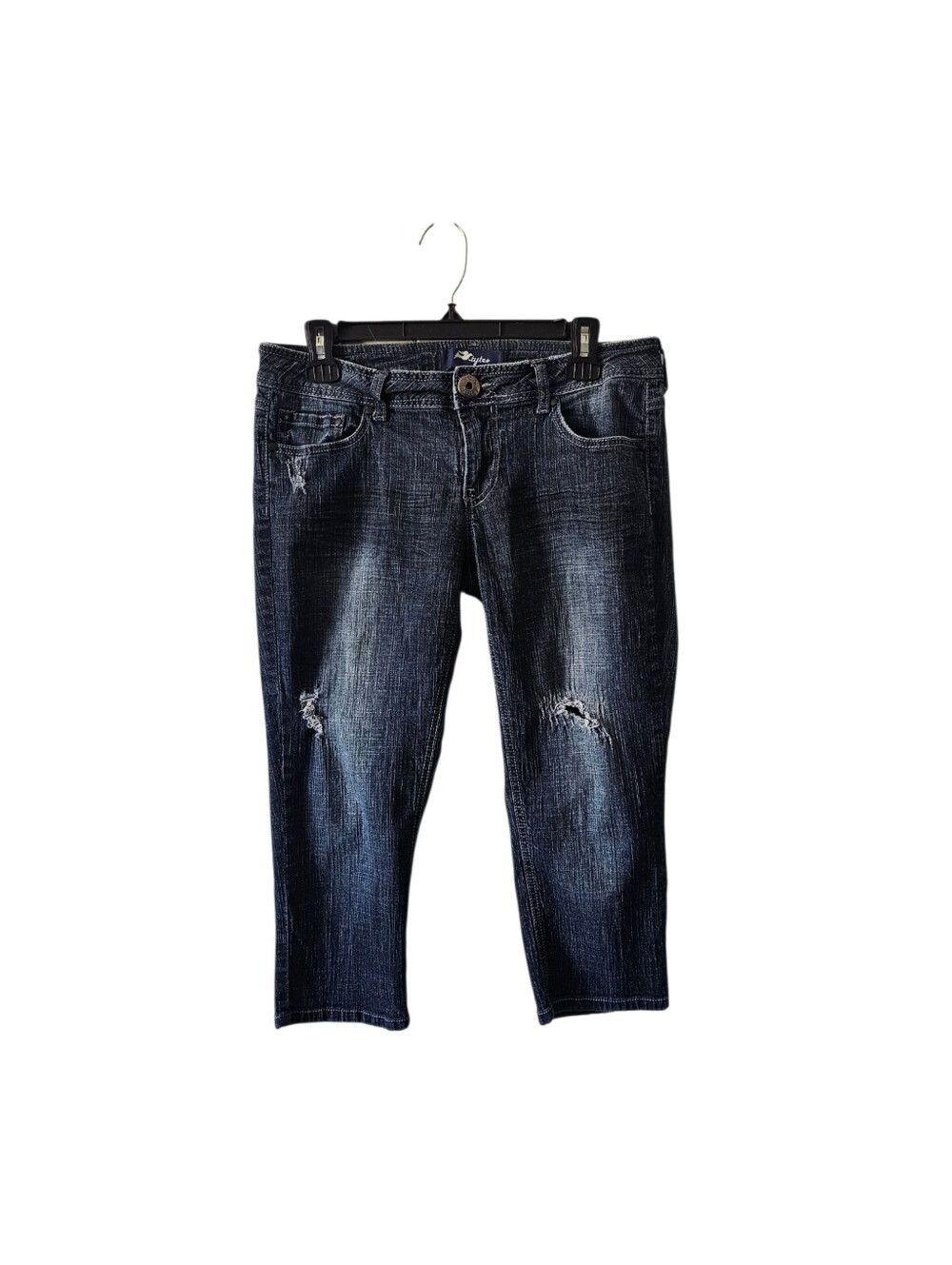 Tyte Vintage Y2k Crop Jean Capris Size 11 Low Rise Dark Wash